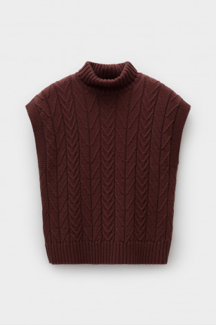 Жилеты женские для мам, артикул: ЕВ 30228/ш, цвет: коричневый - 2 фото