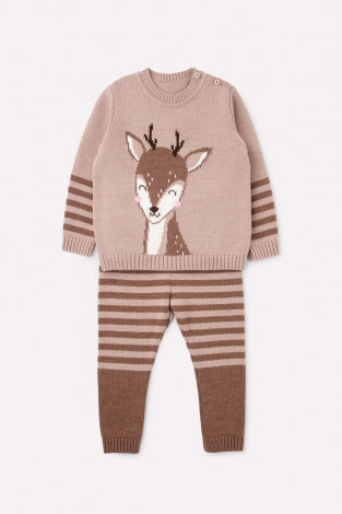 Комплект для девочки, артикул: К 851/ш, цвет: бежевый - 2 фото