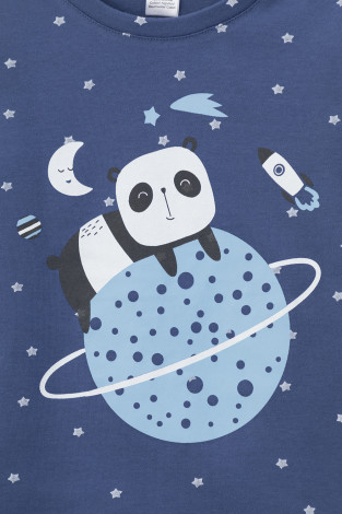 Пижама для мальчика, артикул: К 1637, цвет: темно-синий - 2 фото