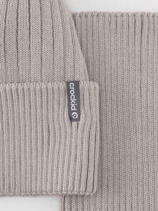 Комплект вязаный для девочки, артикул: КВ 22012/25, цвет: серый - 2 фото