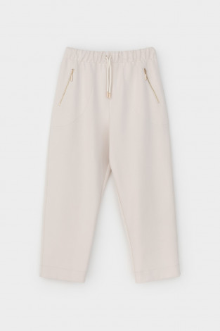 Брюки женские для мам, артикул: ЕВТ 4134, цвет: светло-бежевый - 2 фото