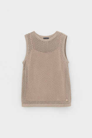 Майки женские для мам, артикул: ЕВ 30154, цвет: бежевый - 2 фото