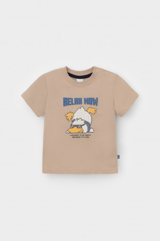 Футболка для мальчика, артикул: КР 302756, цвет: бежевый - 2 фото
