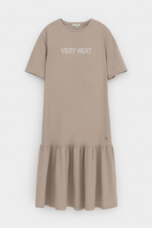 Платья женские для мам, артикул: ЕВТ 5075, цвет: бежевый - 2 фото