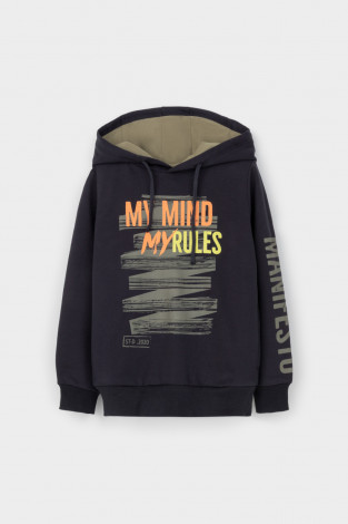 Толстовки для мальчика, артикул: К 300634, цвет: темно-серый - 2 фото