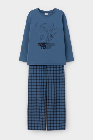 Пижама для мальчика, артикул: К 1600, цвет: синий - 2 фото