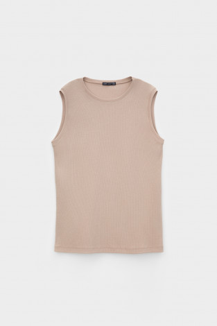 Майки женские для мам, артикул: ЕВТ 3037/24, цвет: бежевый - 2 фото