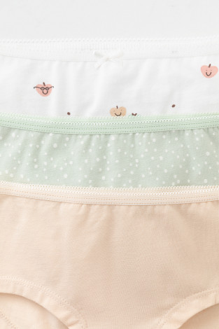 Трусы для девочки, артикул: К 1964-3уп, цвет: зеленый - 2 фото