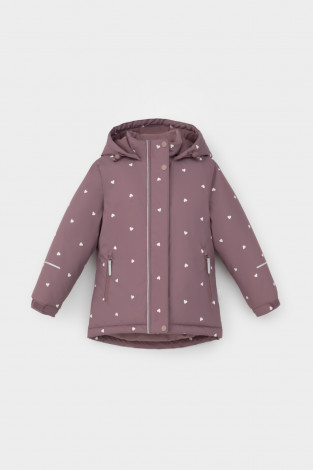 Куртка для девочки, артикул: ВК 38111/н/3 ГР, цвет: фиолетовый - 2 фото