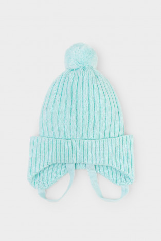 Шапка для девочки, артикул: КВ 20293/ш, цвет: бирюзовый - 2 фото