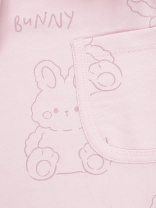 Халат для девочки, артикул: К 5763, цвет: светло-розовый - 2 фото