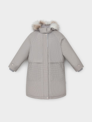 Куртка для девочки, артикул: ВК 38124/н/2 ГР, цвет: бежевый - 2 фото