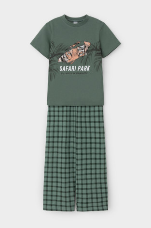 Пижама для мальчика, артикул: К 1599, цвет: зеленый - 2 фото