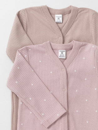 Комбинезон для новорожденных, артикул: К 6523-2уп, цвет: розовый - 2 фото