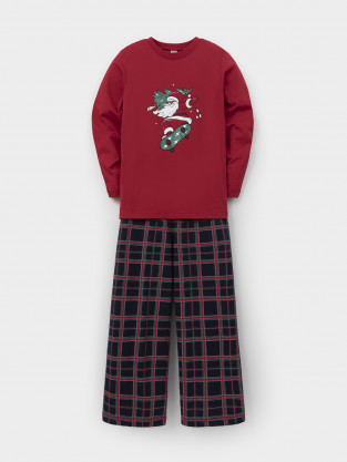 Пижама для мальчика, артикул: К 1600, цвет: красный - 2 фото