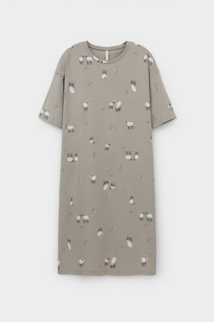 Сорочки ночные женские для мам, артикул: Е 10059, цвет: хаки - 2 фото