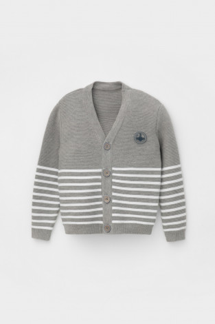 Жакет для мальчика, артикул: КВ 30153, цвет: серый - 2 фото