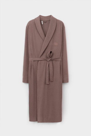 Халаты женские для мам, артикул: Е 50029, цвет: коричневый - 2 фото