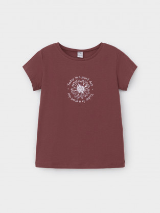 Футболка для девочки, артикул: КП 302763, цвет: коричневый - 2 фото