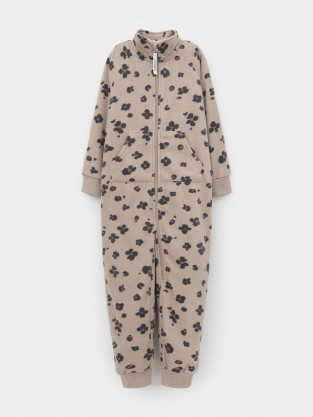 Комбинезон для девочки, артикул: ФЛ 60005/н/4 ГР, цвет: светло-бежевый - 2 фото