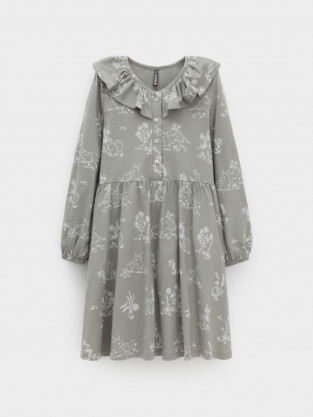 Платье для девочки, артикул: КР 5897, цвет: зеленый - 2 фото