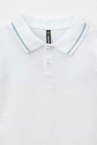 Полукомбинезон для мальчика, артикул: КР 6464, цвет: белый - 2 фото