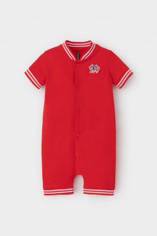 Полукомбинезон для мальчика, артикул: КР 6547, цвет: красный - 2 фото