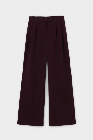 Брюки женские для мам, артикул: ЕВТ 4136, цвет: бордовый - 2 фото