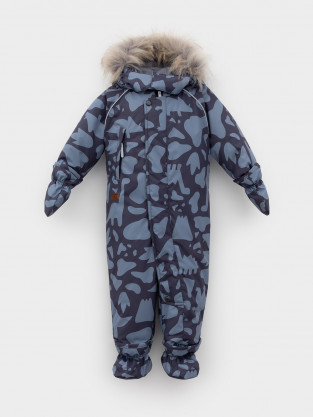 Комбинезоны утепленные для мальчика, артикул: ВК 60116/н/21 Ал, цвет: темно-серый - 2 фото