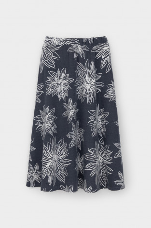 Юбки женские для мам, артикул: ЕВТ 7029, цвет: синий - 2 фото