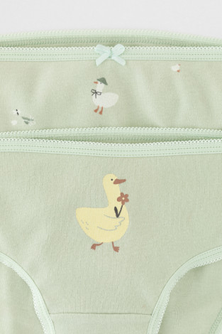 Трусы для девочки, артикул: К 1909-3уп, цвет: голубой - 2 фото