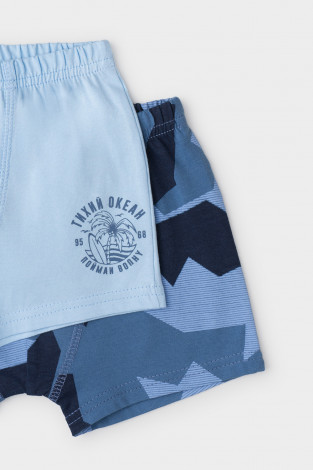 Трусы для мальчика, артикул: К 1912-2уп, цвет: голубой - 2 фото