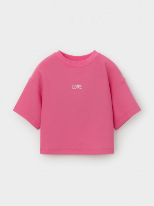 Футболка для девочки, артикул: КР 302944, цвет: ярко-розовый - 2 фото