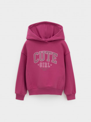 Худи для девочки, артикул: КР 302815, цвет: бордовый - 2 фото