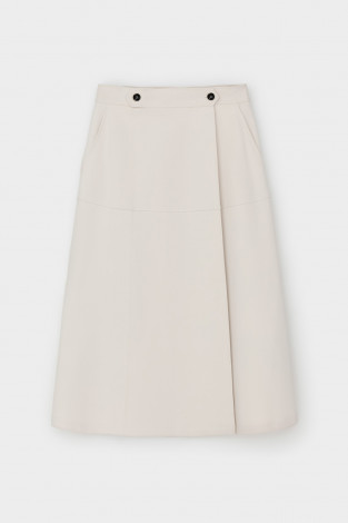 Юбки женские для мам, артикул: ЕВТ 7027, цвет: светло-бежевый - 2 фото