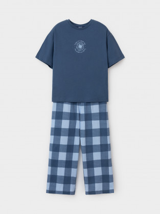 Пижама для девочки, артикул: МП 1657, цвет: синий - 2 фото