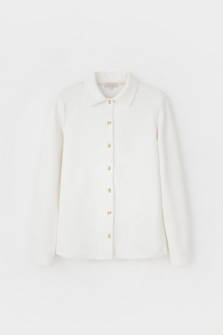 Блузы, рубашки женские для мам, артикул: ЕВТ 3246, цвет: бежевый - 2 фото