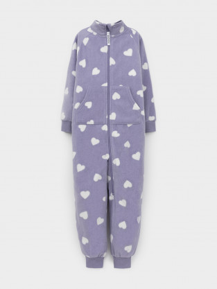 Комбинезон для девочки, артикул: ФЛ 60005/н/5 ГР, цвет: фиолетовый - 2 фото