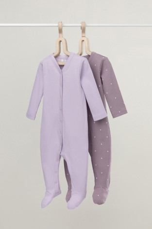 Комбинезон для новорожденных, артикул: К 6523-2уп, цвет: фиолетовый - 2 фото