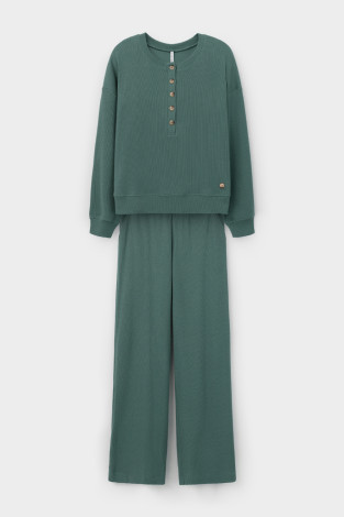 Комплекты для дома для мам, артикул: Е 20199, цвет: зеленый - 2 фото