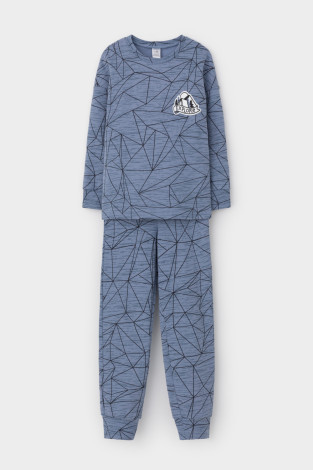 Пижама для мальчика, артикул: К 1581, цвет: голубой - 2 фото