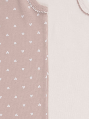 Майки для девочки, артикул: К 1181-2уп, цвет: светло-бежевый - 2 фото