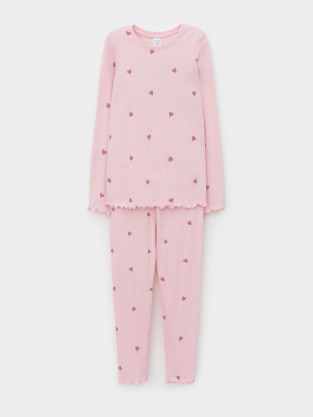 Пижама для девочки, артикул: К 1618, цвет: розовый - 2 фото