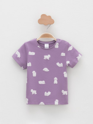 Футболка для новорожденных, артикул: К 301156-2уп, цвет: фиолетовый - 2 фото