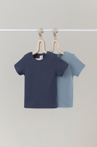 Футболка для новорожденных, артикул: К 302521-2уп, цвет: синий - 2 фото