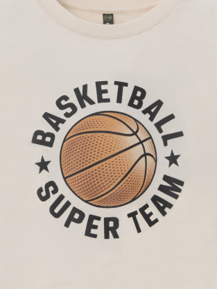 Футболка для мальчика, артикул: КР 302981-1, цвет: сахар - 2 фото