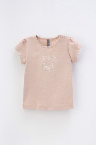 Футболка для девочки, артикул: КР 302219, цвет: бежевый - 2 фото