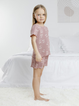 Пижама для девочки, артикул: К 1652, цвет: розовый - 2 фото