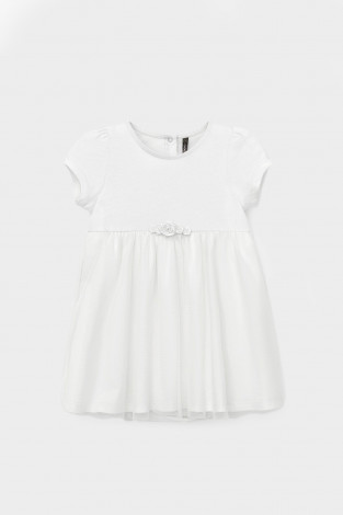 Платье для девочки, артикул: К 5858, цвет: белый - 2 фото