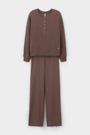 Комплекты для дома для мам, артикул: Е 20199, цвет: коричневый - 2 фото